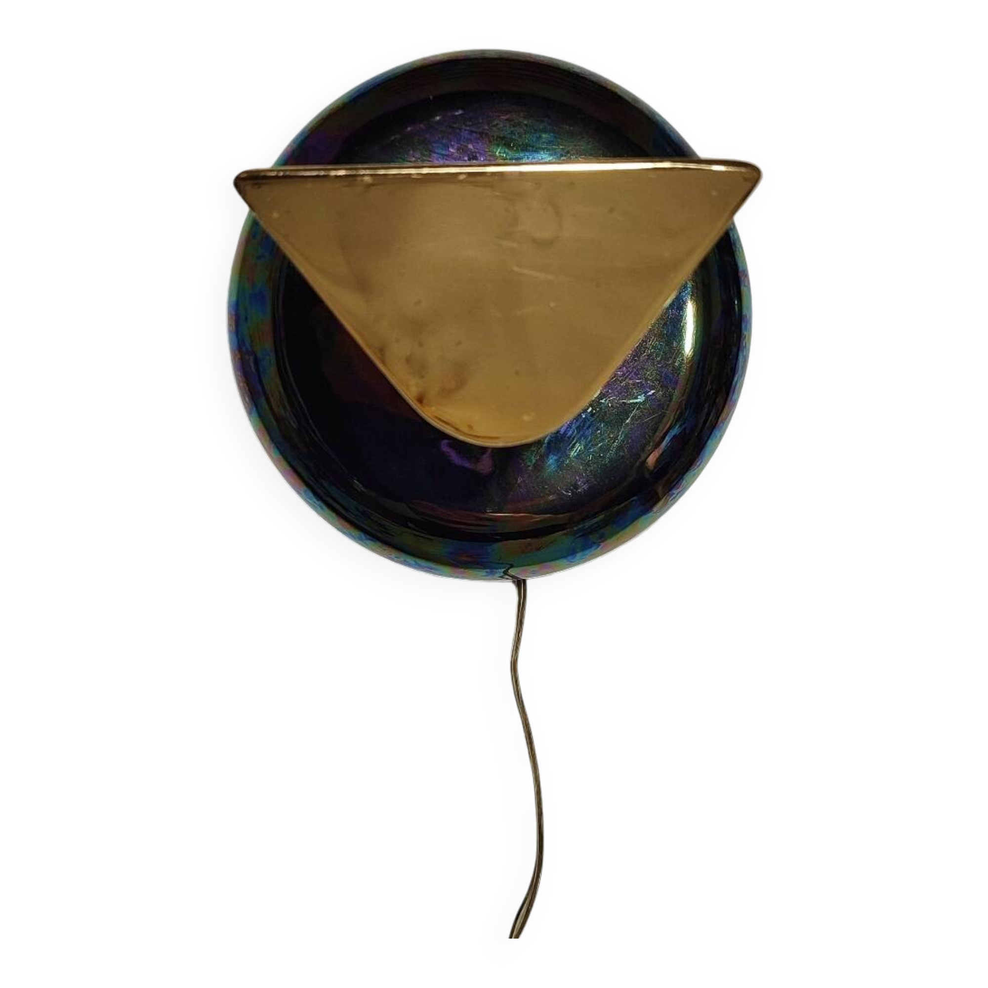 Aplique de pared iridiscente. España, 1980s.