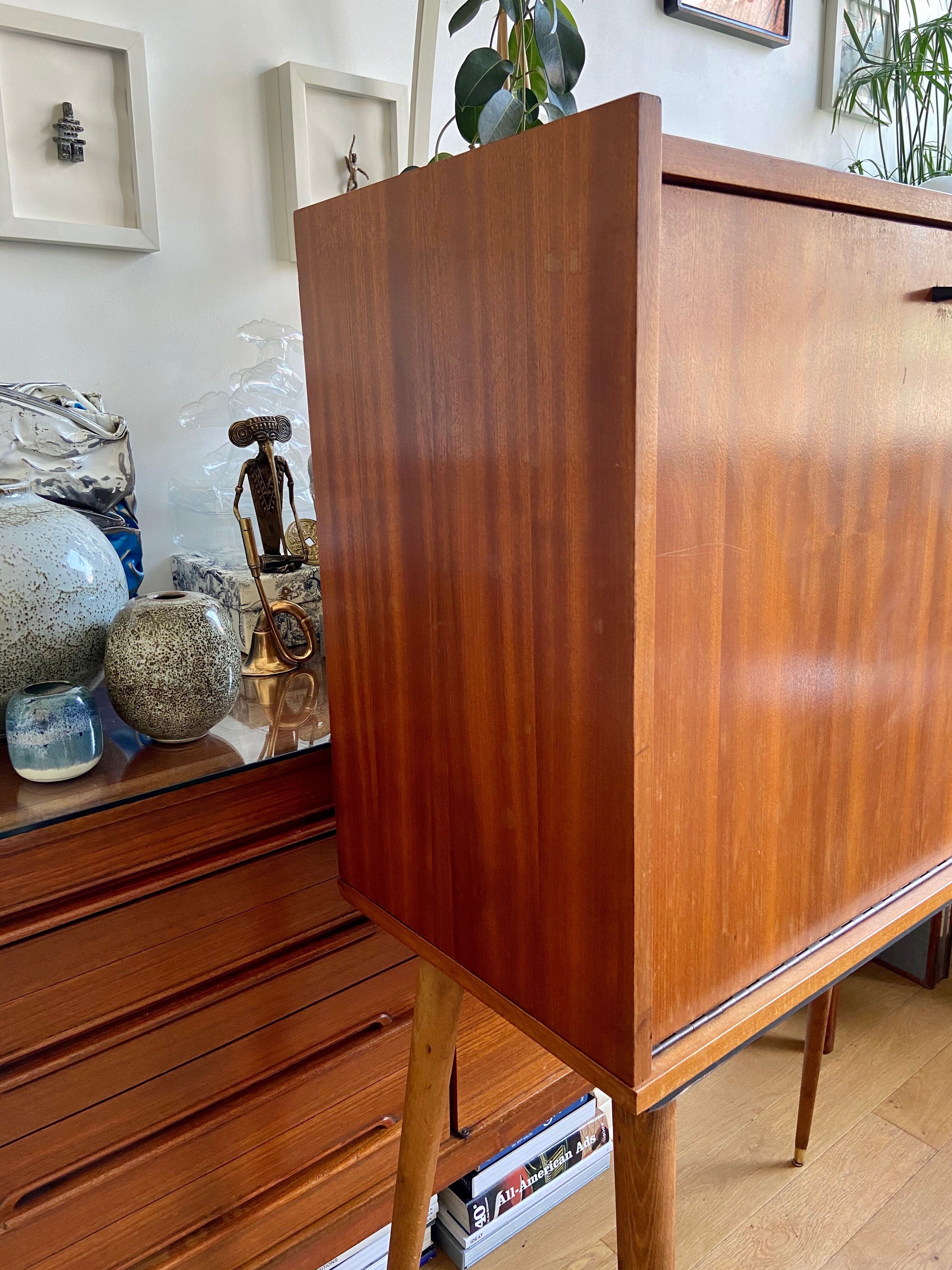 Scandinavian writing basket in wood 1960