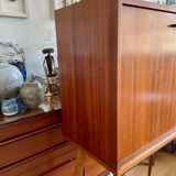 Scandinavian writing basket in wood 1960