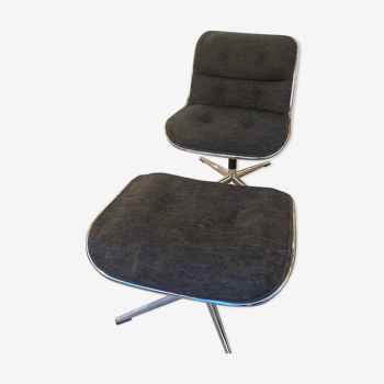 Pollock armchair and ottoman