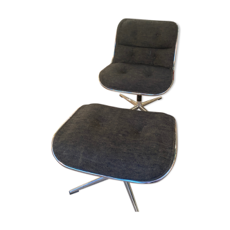 Pollock armchair and ottoman