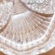 Square tray in Bohemian crystal, hand carved.