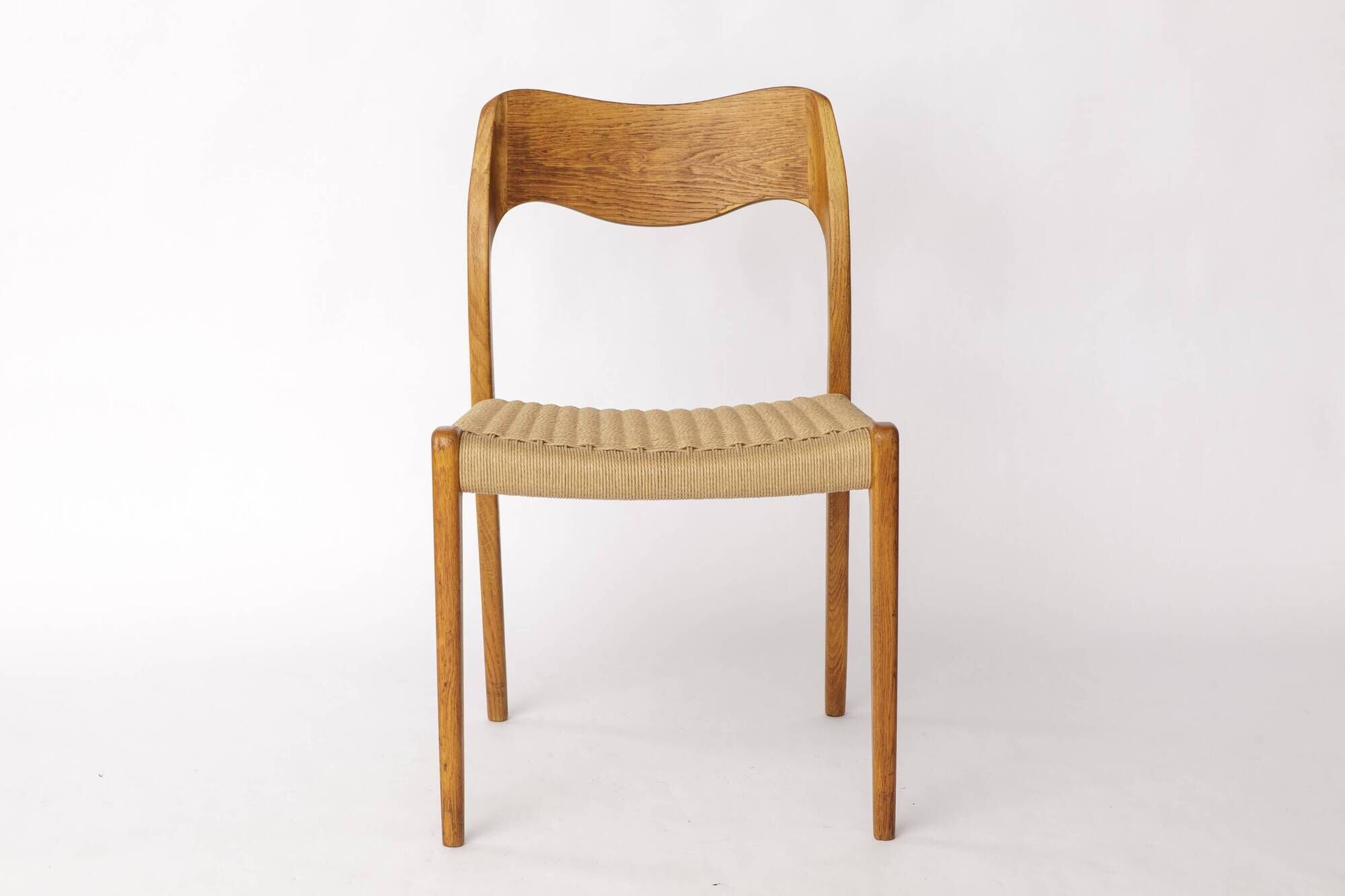 Niels Otto Møller Chair Model 71 – Danish Oak, New Papercord, 1960s