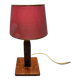 French Art Deco Table Lamp With Walnut