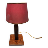 Lampe de table Art Déco française en noyer