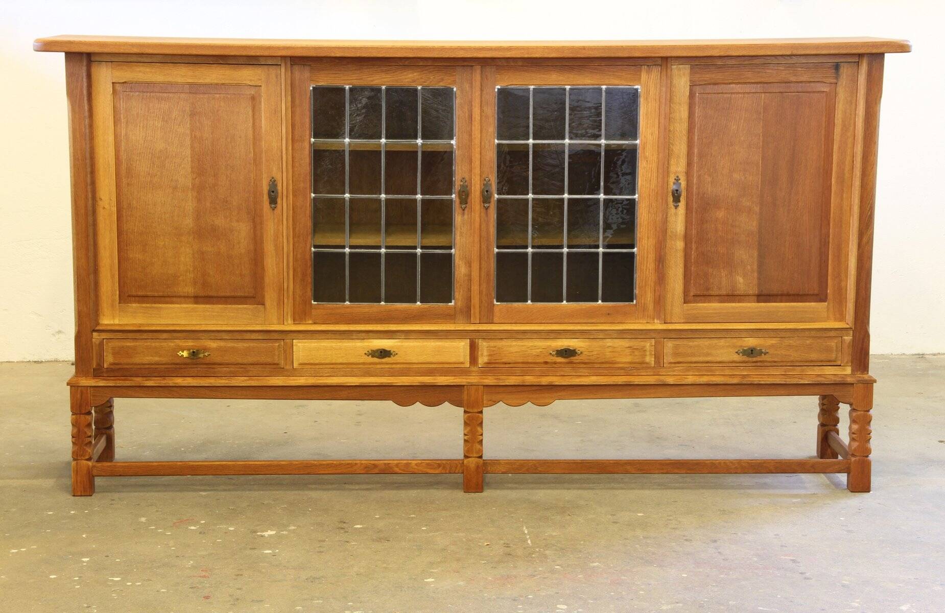 Danish modern oak cabinet in the style of Henning Kjærnulf, 1960s