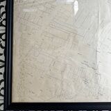 Poster large old map of paris 1739