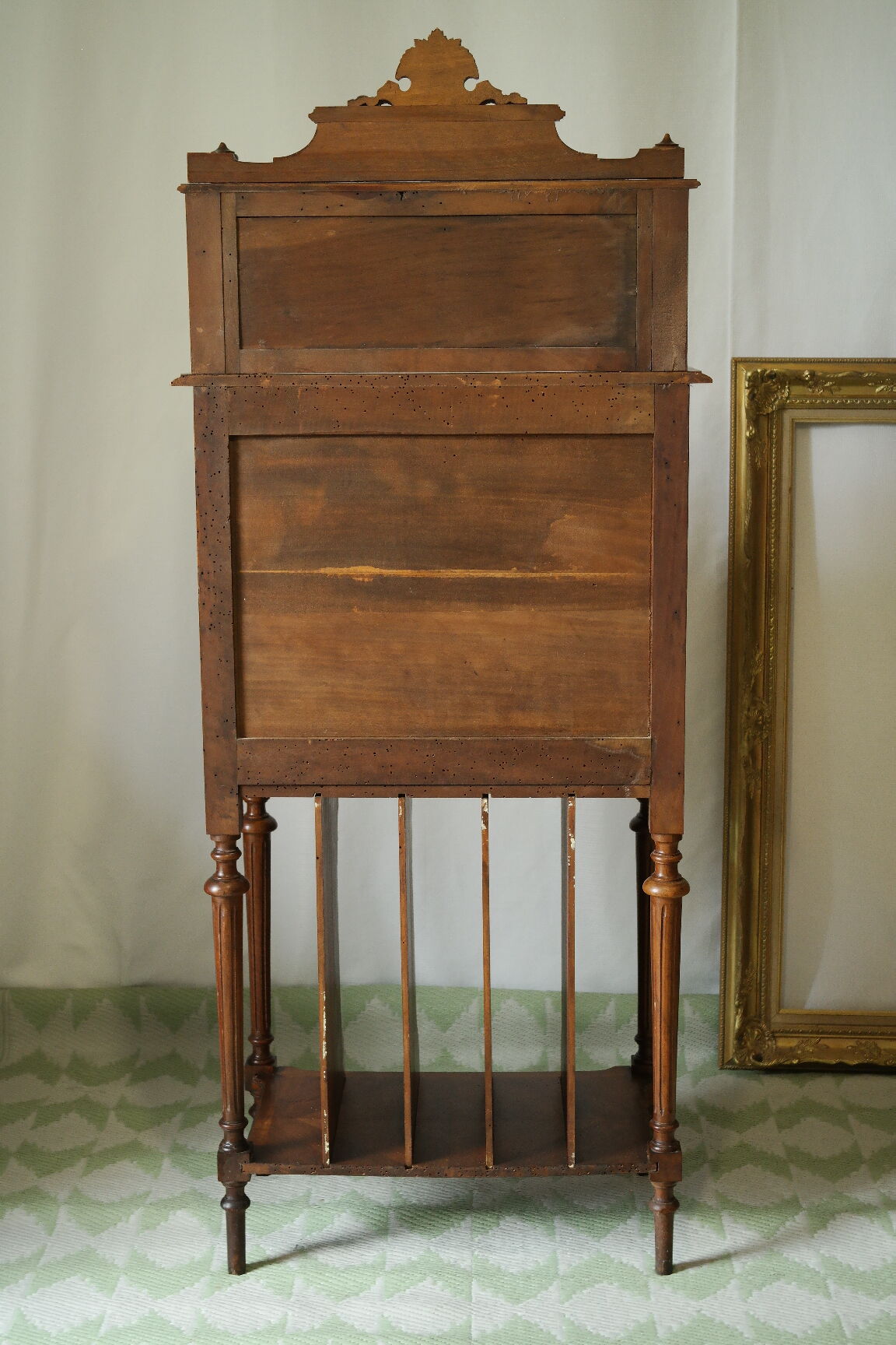 Louis XVI style music cabinet in walnut, 20th century.