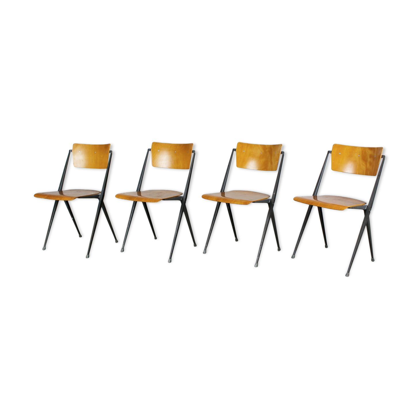 Vintage Pyramid chairs by Wim Rietveld for Ahrend de Cirkel