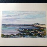 André Duculty (1912-1990) Watercolor on paper "Le Guilvinec" Signed lower right