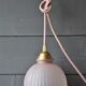 Walklight in curved glass – pink colors -