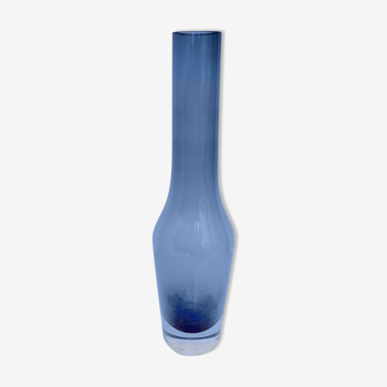 Vase murano en verre bleu 1960