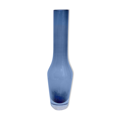 Vase murano en verre bleu 1960