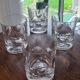 4 cut glass whiskey glasses