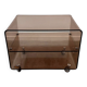 Smoked Plexiglas coffee table by Michel Dumas