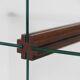 Gallotti & Radice Italian glass and wood bookcase 1980s