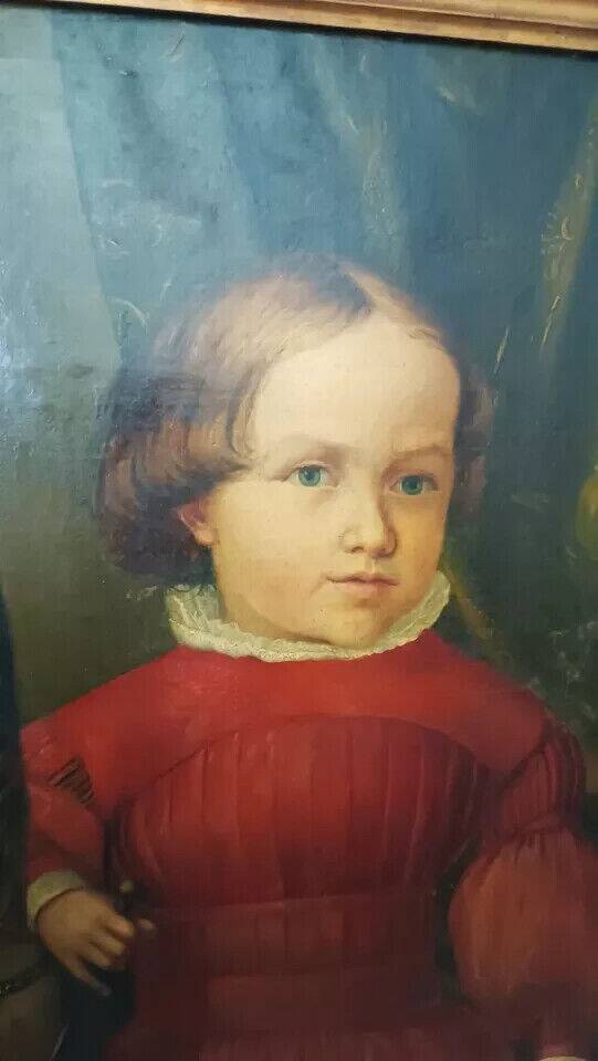 Oil painting on canvas portrait mid-19th century - German school