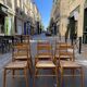 Wooden chair with straw seat - yngve ekström - sweden - circa 1960