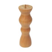 Wooden modernist candlestick, Denmark, 1970s.