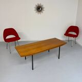 Ancienne table basse bois design Wilhelm Renz style scandinave vintage an60