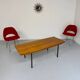Antique Wilhelm Renz designer wooden coffee table, vintage Scandinavian style, 1960s