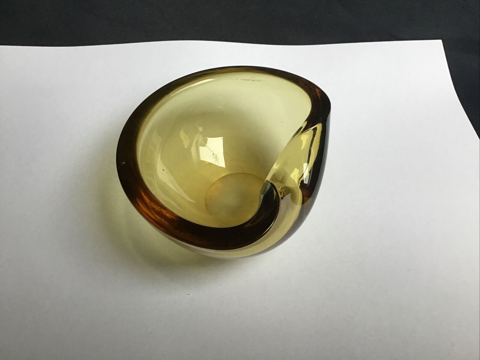 Empty pocket pocket glass Murano smoked yellow flavio poli art deco modernist