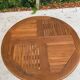 Folding garden table in solid teak Proloisirs parasol 80cm