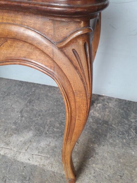 console table st Louis XV mahogany and walnut carved