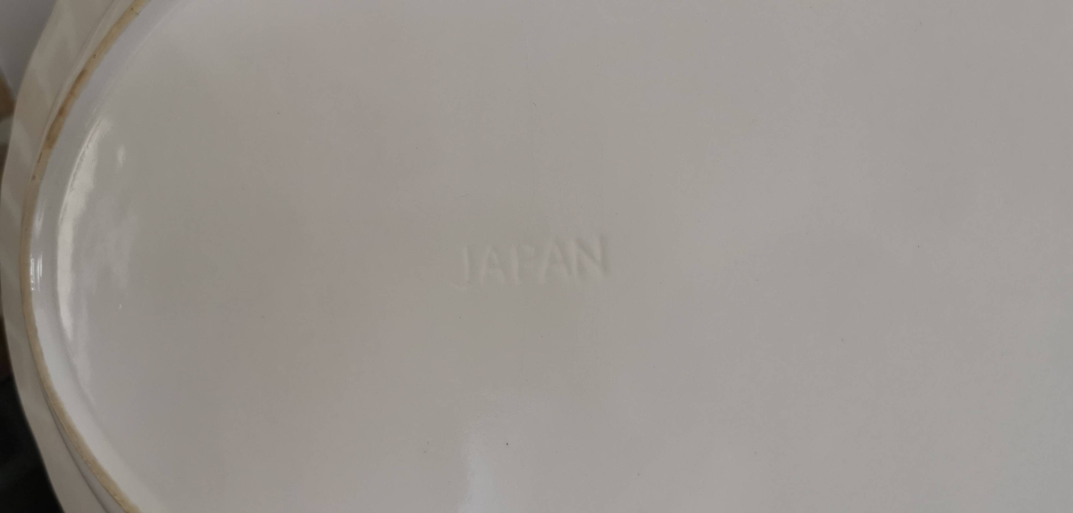 Old large oval dish in Japanese earthenware 46cm