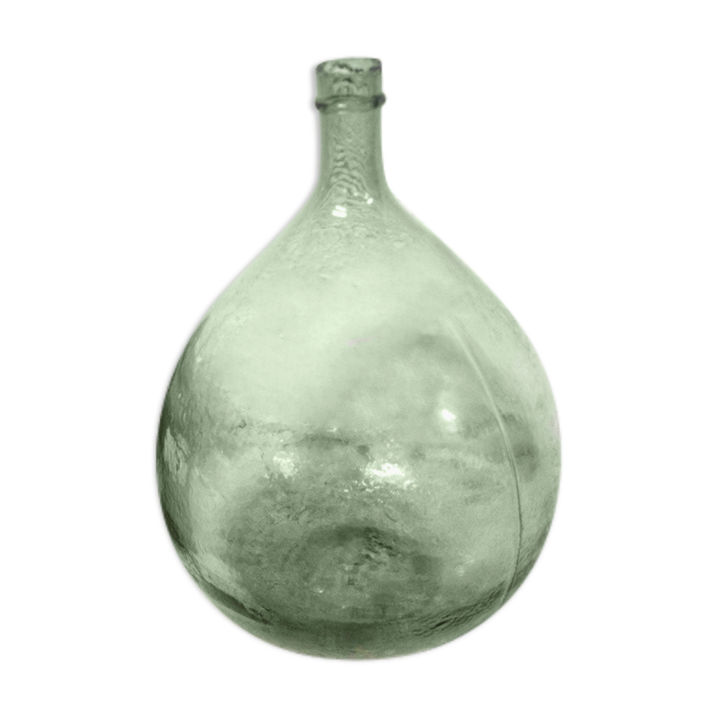 Demijohn green blown glass 20 liters