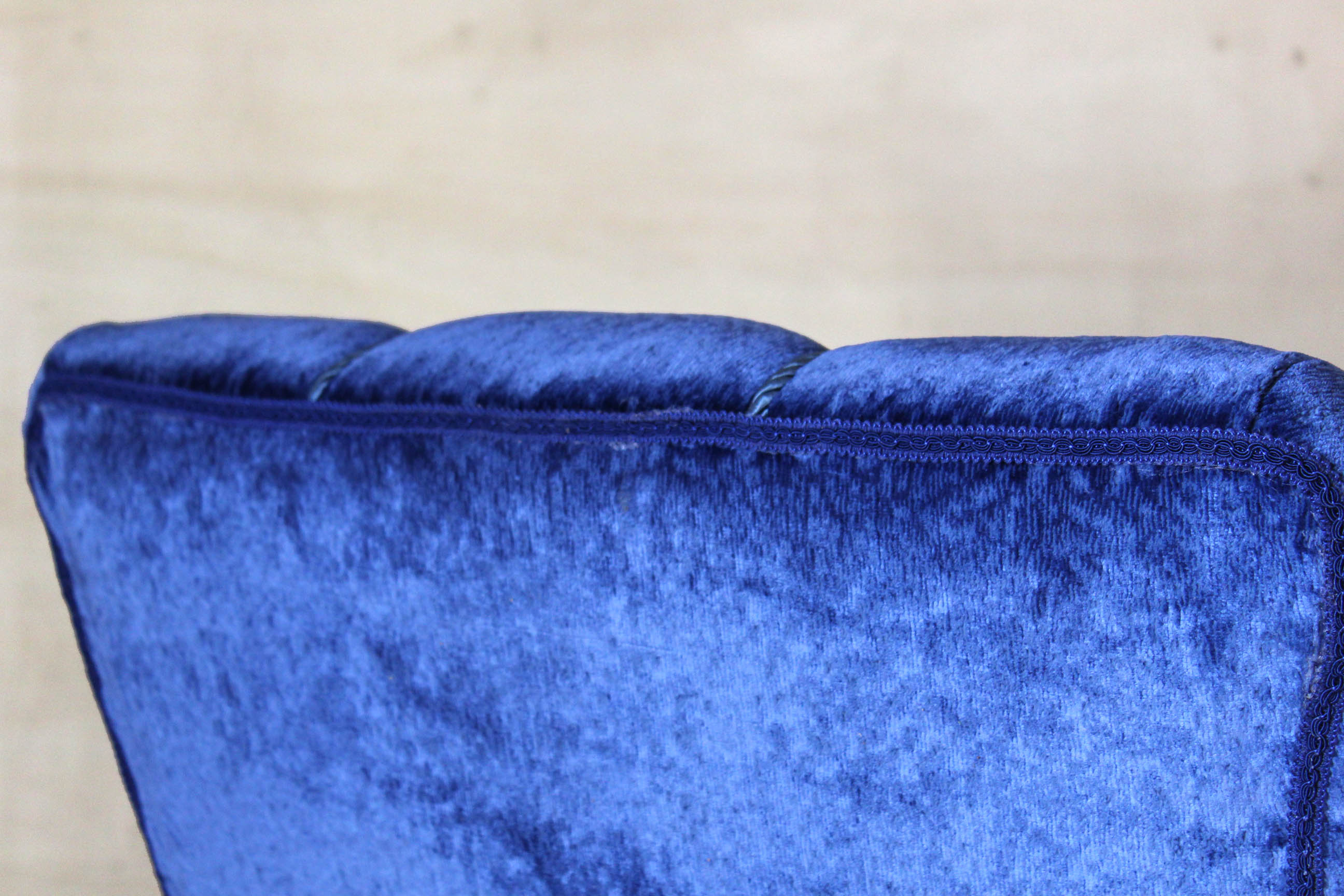 1940s italian art deco velvet armchair