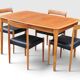 Extendable vintage Lübke table with 4 Lübke teak chairs