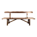 Pair of Aranjou solid elm benches