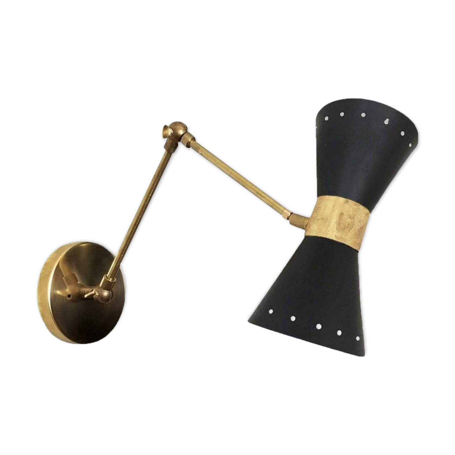 Italian wall black arm sconce