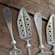 Set of 6 antique absinthe spoons Combault