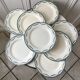 Set of 8 flat plates Terre de Fer Salins model Vincennes mid-nineteenth