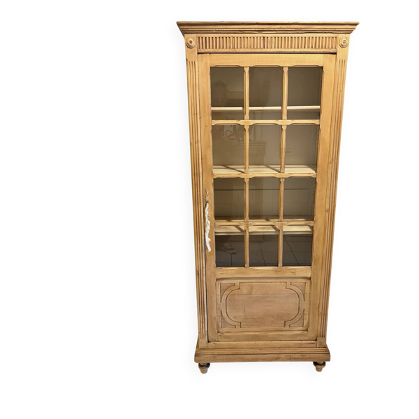 Vitrine parisienne bois brut