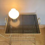 1960s turntable and vinyl shelf or occasional shelf