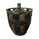 Demijohn of 100 litres with its metal basket