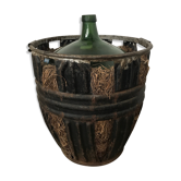 Dame jeanne de 100 litres avec son panier en métal