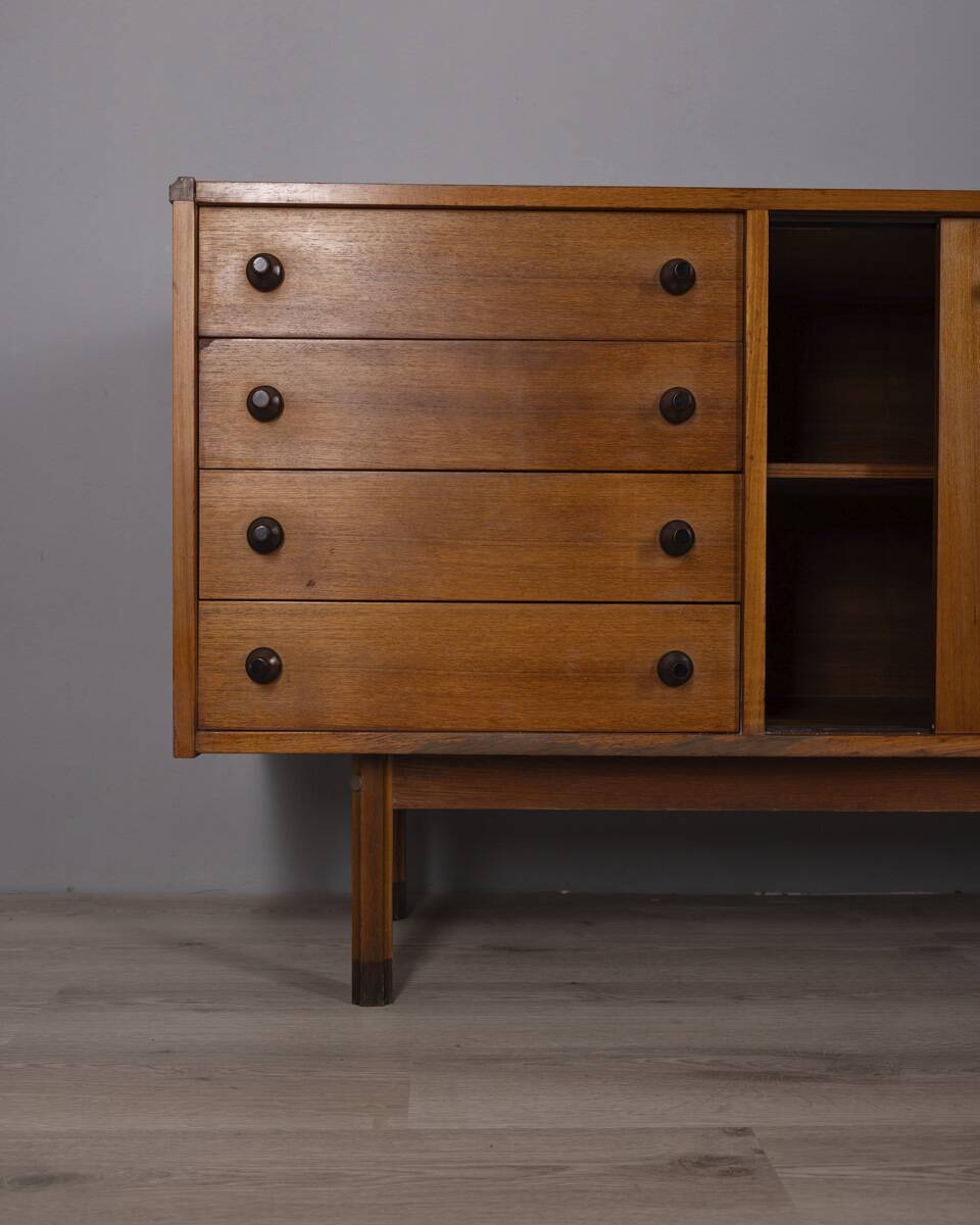 Vintage 1960s Italian-design teak wood sideboard