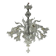 Venetian chandelier in colorless Murano glass, 7 light arms circa 1930