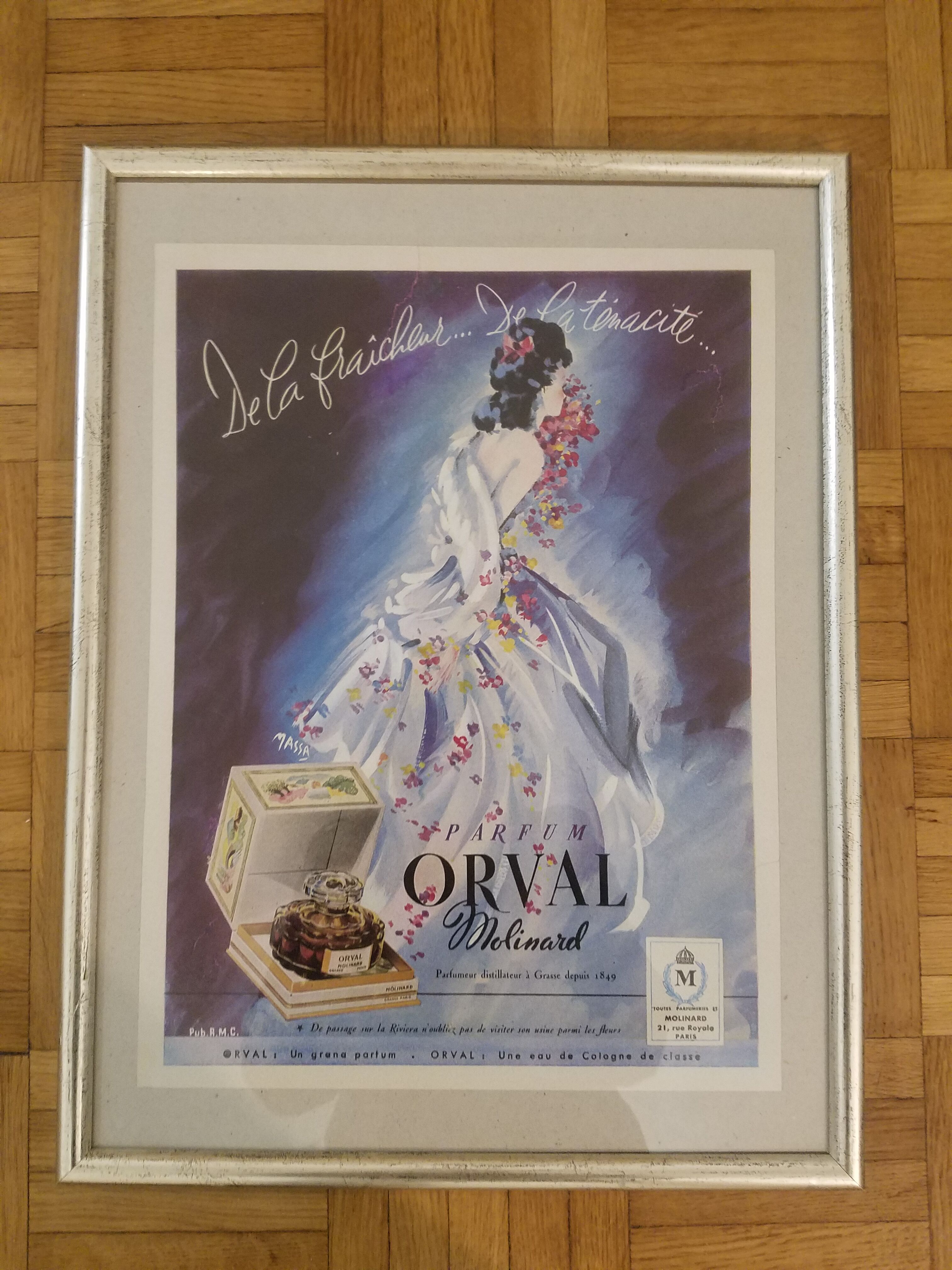 Molinard perfume framed poster