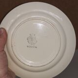 Ancienne assiette à dessert / fromage , faience st amand