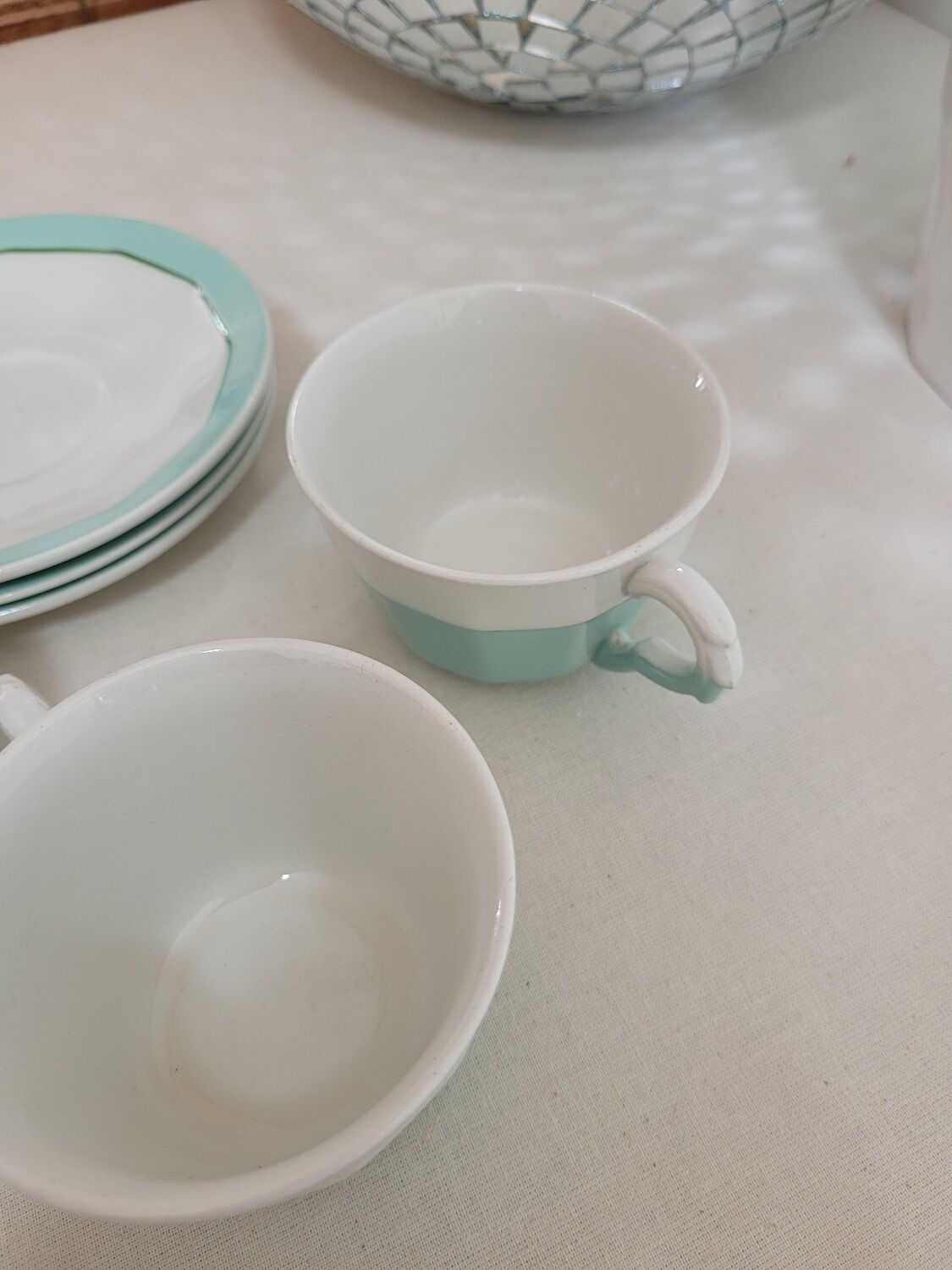 Set of 3 coffee cups M L Porcelain