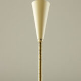 Italian mid century spider chandelier in brass and Murano glass, 1950s