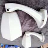 Pair of white opaline sconces early 20th century