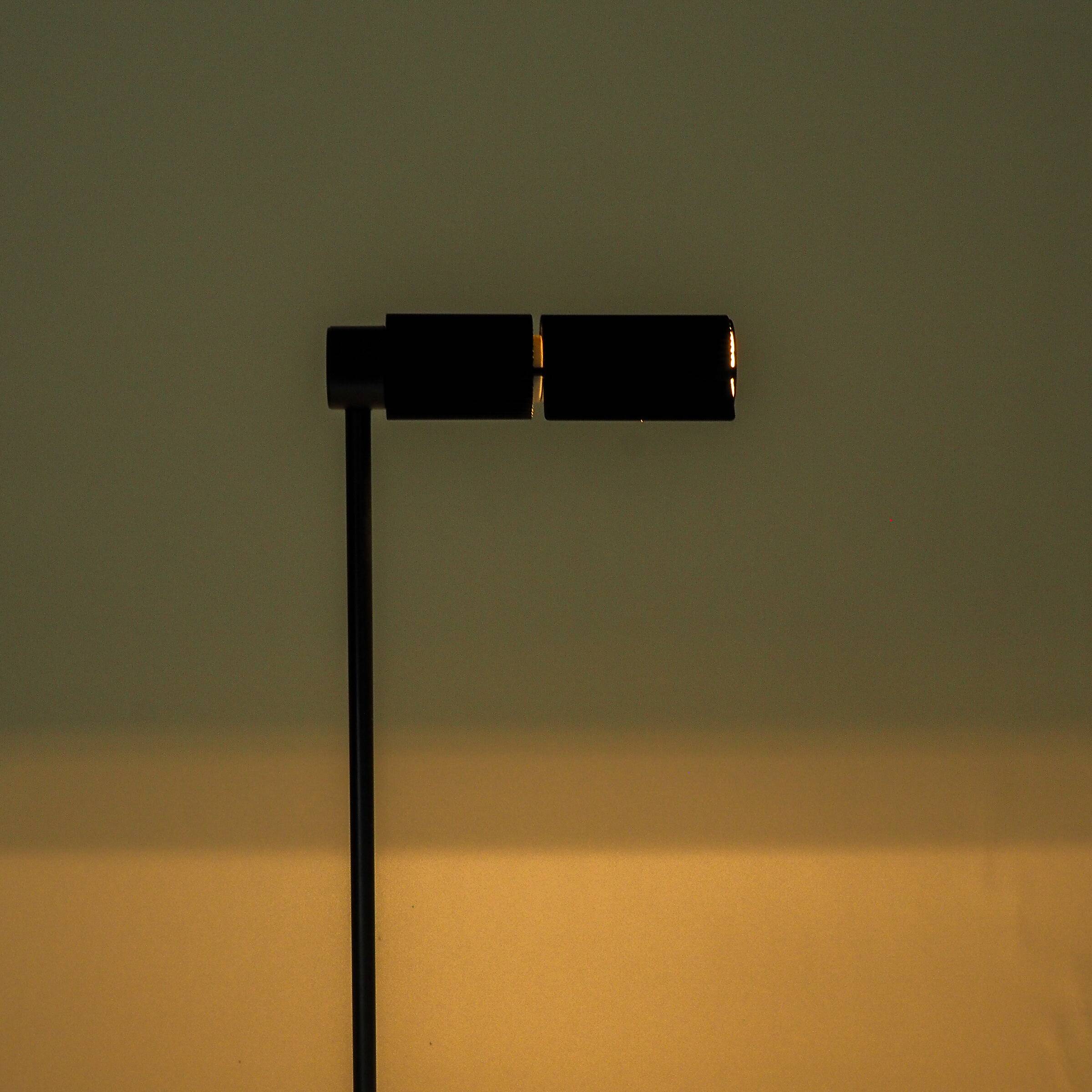 Lampe sur pied Haloprofil 878HR par Viktor Frauenknecht pour Swiss Lamps en noir