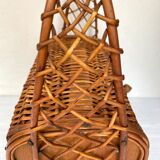 Vintage wicker basket handbag
