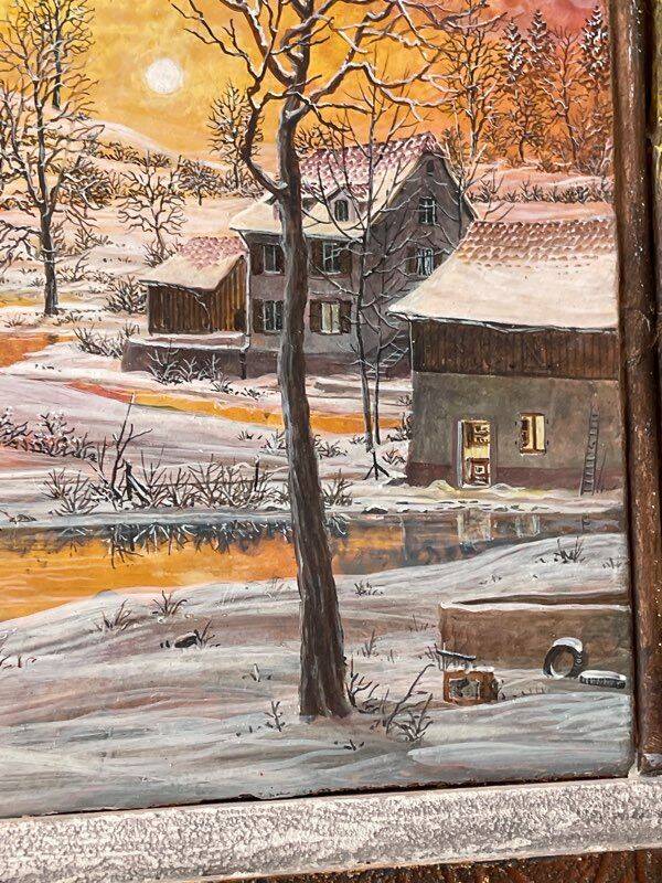 Painting "Chemin d'Or" 2003 - 45 x 23 cm